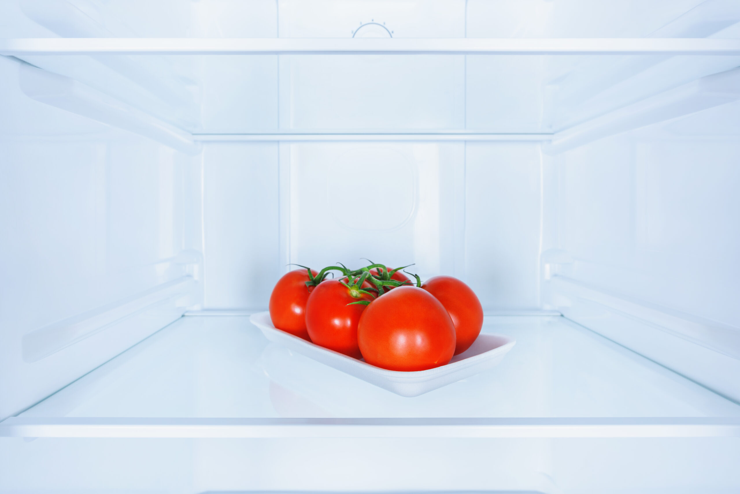 red tomatoes in fridge | https://fruitsauction.com/